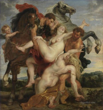 Pedro Pablo Rubens Painting - El rapto de las hijas de Leucipo Barroco Peter Paul Rubens